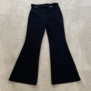 EUC Vintage Black Flare Trousers with cut-out waist